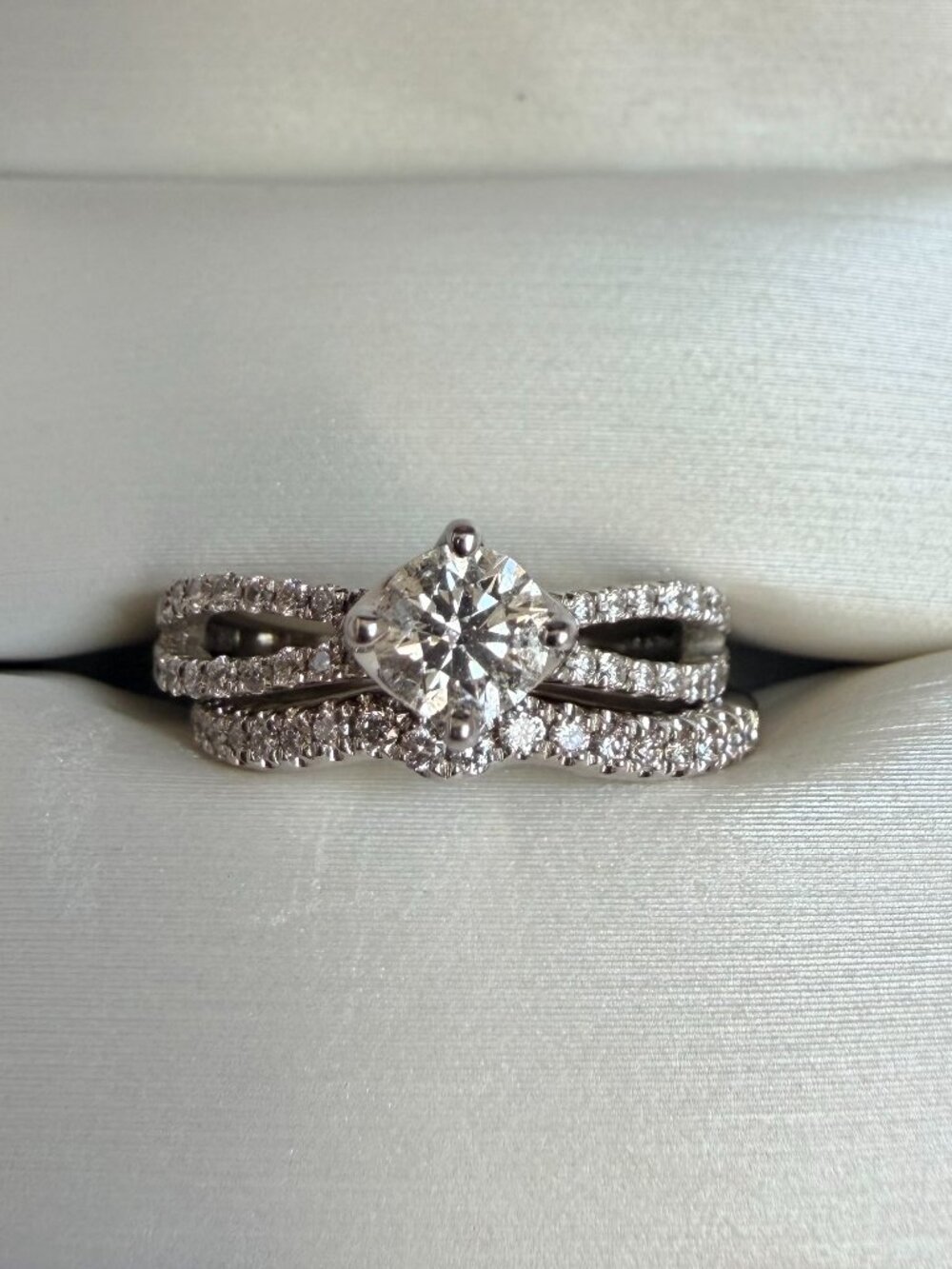 Ben Bridge 14K White Gold Diamond Bridal Set
